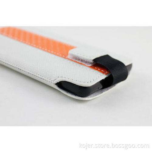 Leather Case for Aplle's iPhone 4, Retractable Pull-tab Combined with Hidden Magnetic Button Closure